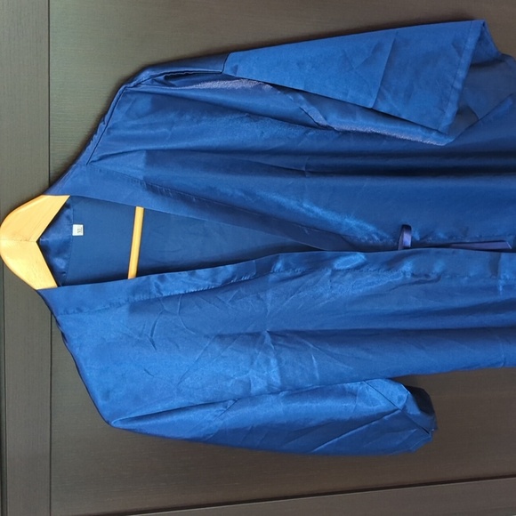 Bundle Of 2 Blue Satin Bridesmaid Kimono Robe - New XL & XXL - Picture 7 of 7
